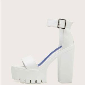 Ankle strap chunky heel